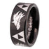 Anneau Loup Noir (Acier)